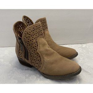 Corral Circle‎ G Wonen’s Camel Cutout Shortie Booties Size 8.5M
